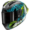 Casque intégral SHARK Aeron-gp Fim Racing #2 Speed-vib carbone bleu vert 2026