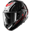 Casque modulable SHARK Oxo Rydger noir argent rouge 2026