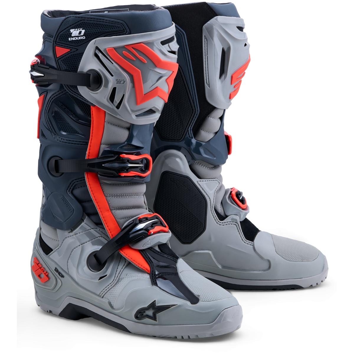 Bottes ALPINESTARS Tech 10 Enduro gris/rouge