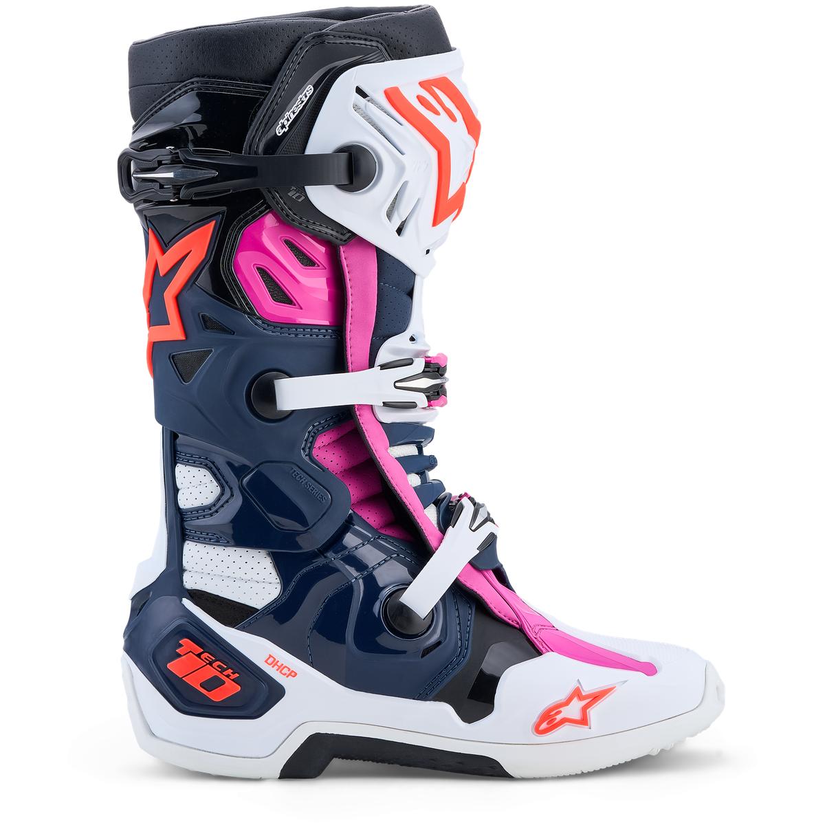 Bottes ALPINESTARS Tech 10 Supervented bleu/blanc/rose