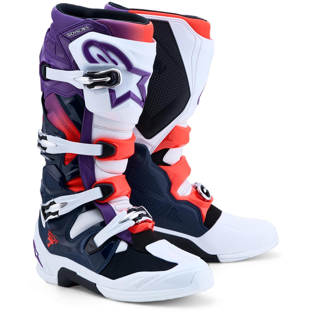 Bottes ALPINESTARS Tech 7 violet/blanc