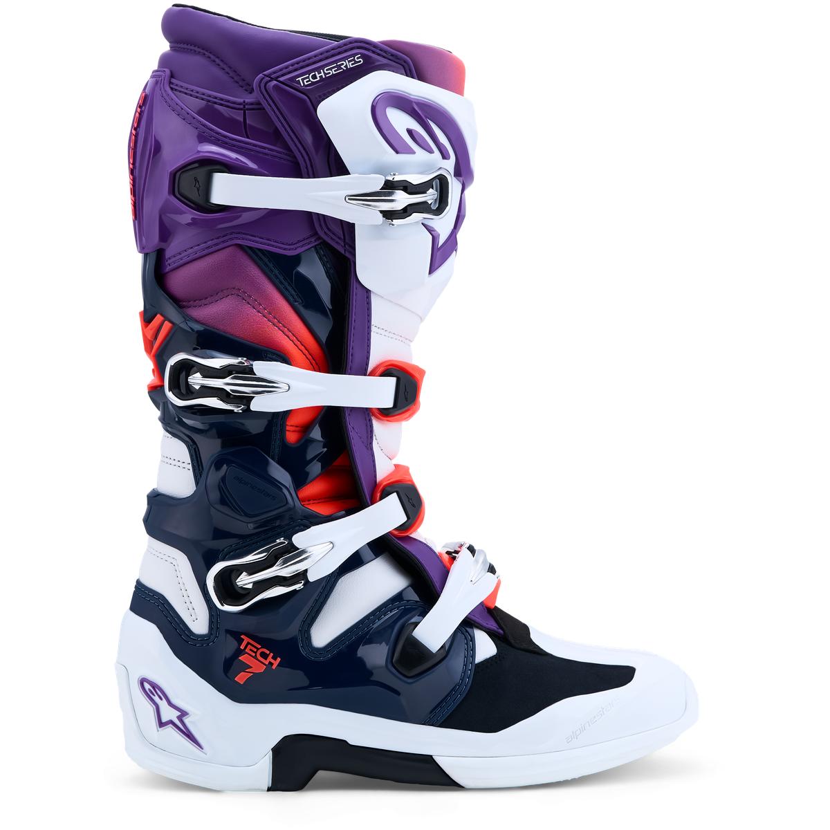 Bottes ALPINESTARS Tech 7 violet/blanc