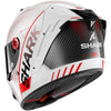 Casque intégral SHARK Aeron Speed-tech carbone blanc rouge 2026