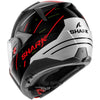 Casque modulable SHARK Oxo Rydger noir argent rouge 2026