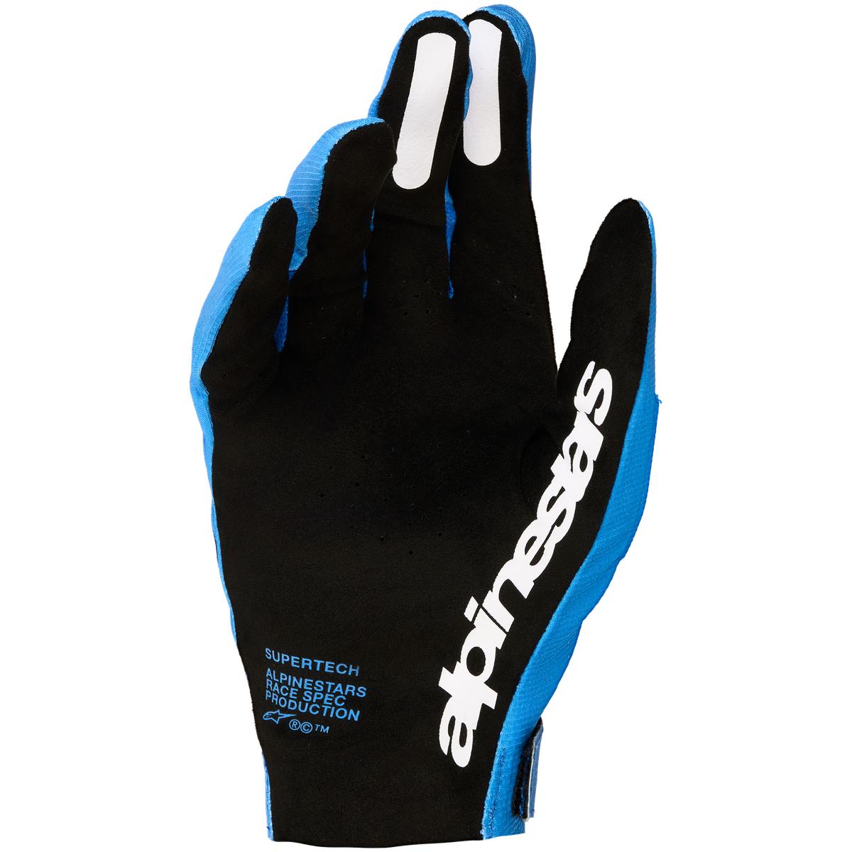 Gants ALPINESTARS Supertech MX bleu/blanc