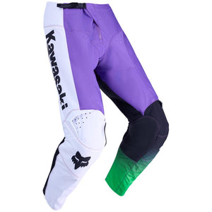 Pantalon FOX 180 Kawasaki violet/blanc