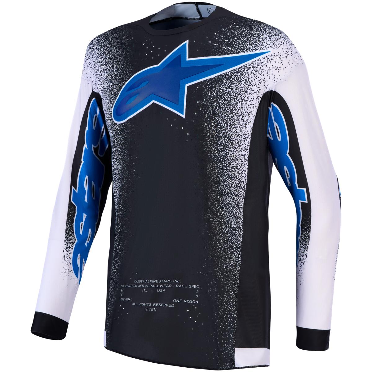 Maillot ALPINESTARS Supertech Hiten AFD noir/blanc