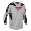 Maillot FLY RACING Kinetic SYM - gris clair/rouge/noir 2025