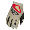 Gants FLY RACING Kinetic SYM - gris clair/rouge/noir 2025