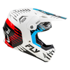 Casque FLY RACING Formula CP Slice - blanc/rouge/cyan 2025