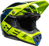 Casque BELL Moto-10 Spherical Sliced jaune/bleu 2024