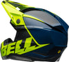 Casque BELL Moto-10 Spherical Sliced jaune/bleu 2024