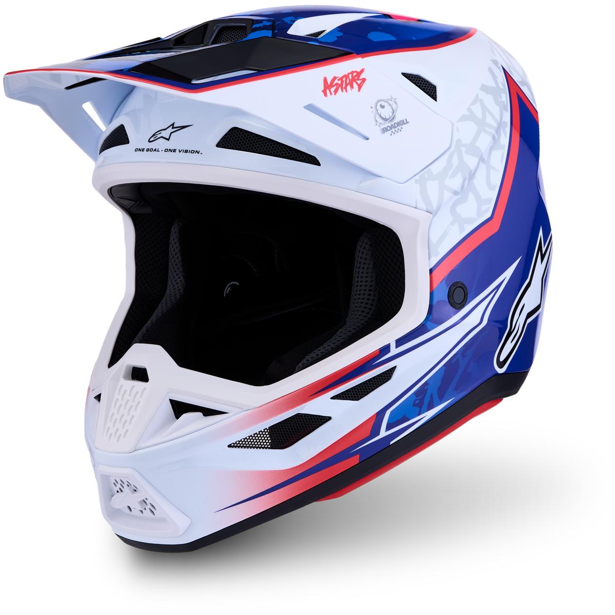 Casque ALPINESTARS S-M7 Blaster blanc/bleu