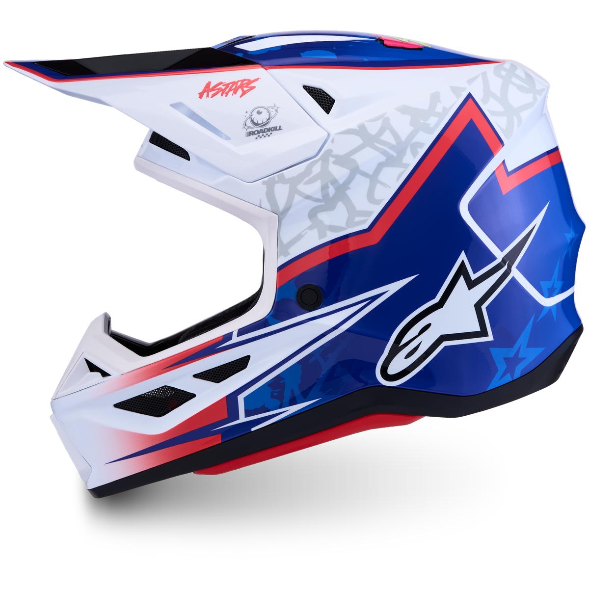 Casque ALPINESTARS S-M7 Blaster blanc/bleu