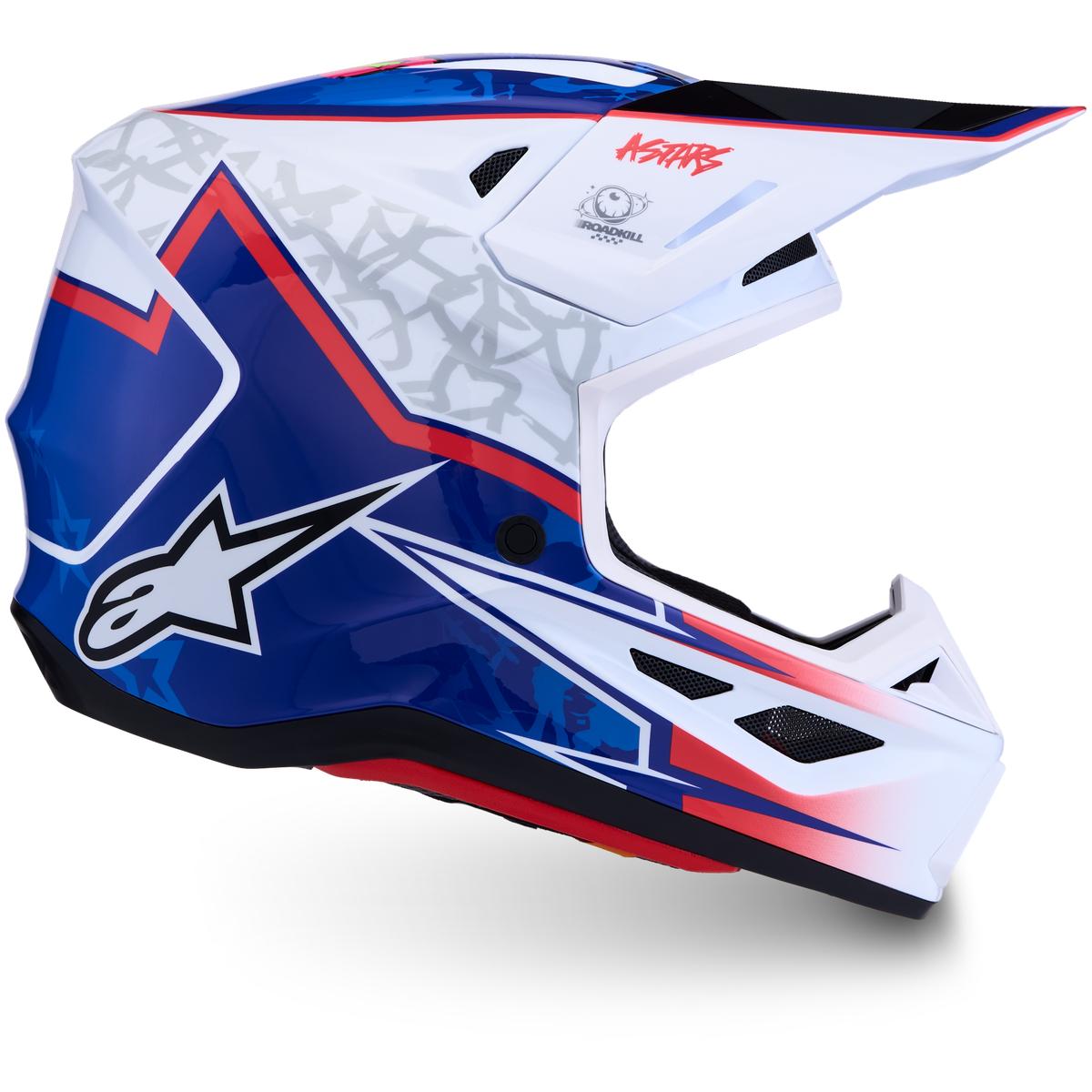 Casque ALPINESTARS S-M7 Blaster blanc/bleu