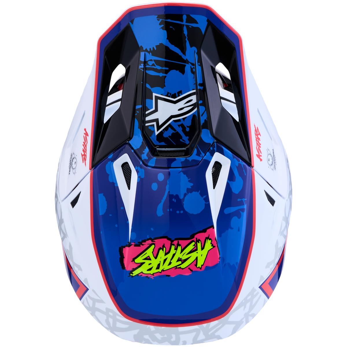 Casque ALPINESTARS S-M7 Blaster blanc/bleu