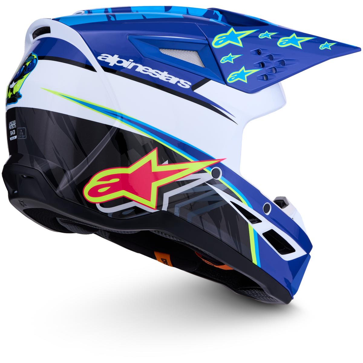 Casque ALPINESTARS S-M3 Falcon bleu/rose