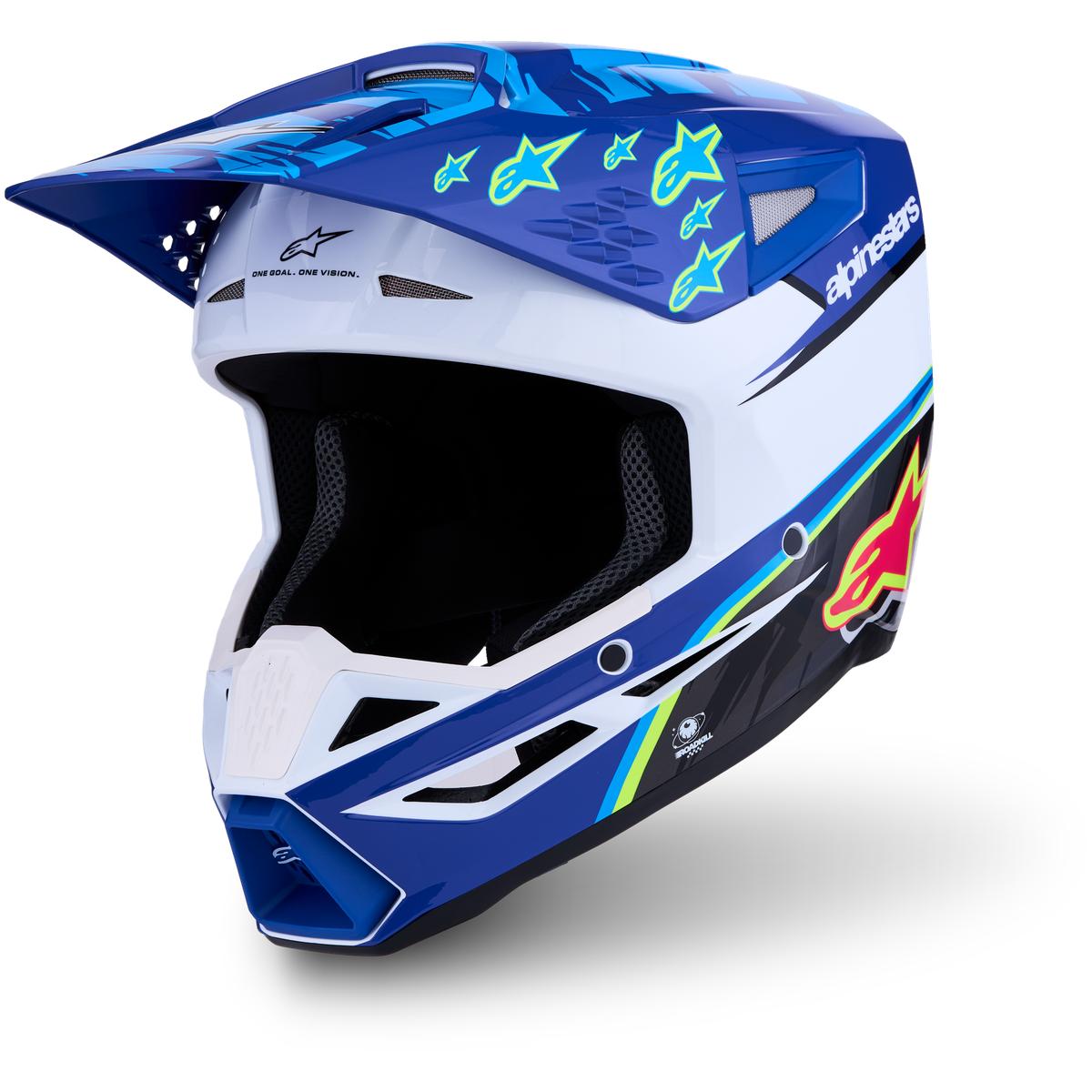 Casque ALPINESTARS S-M3 Falcon bleu/rose