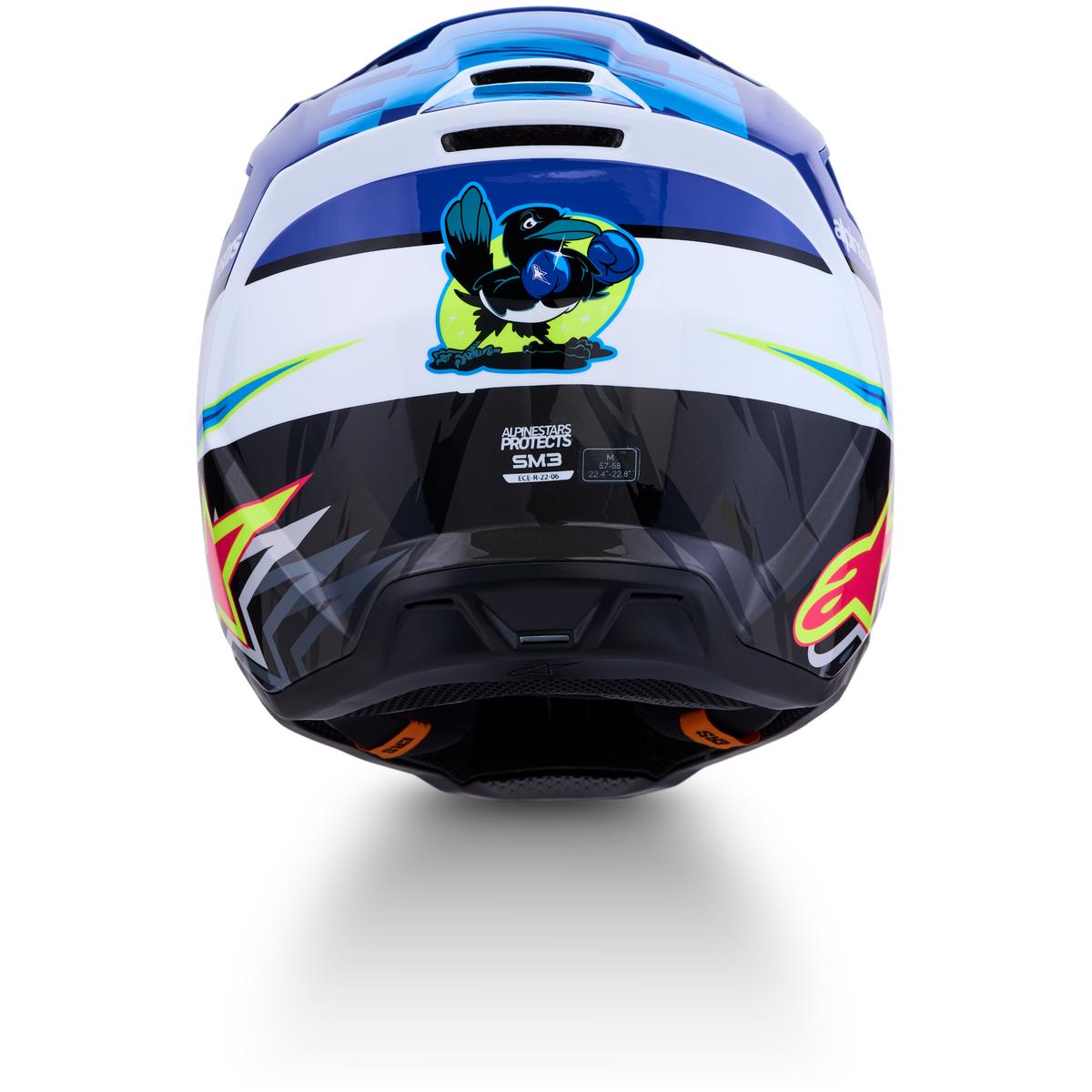 Casque ALPINESTARS S-M3 Falcon bleu/rose