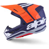 Casque ALPINESTARS S-M7 CORE orange/bleu mat