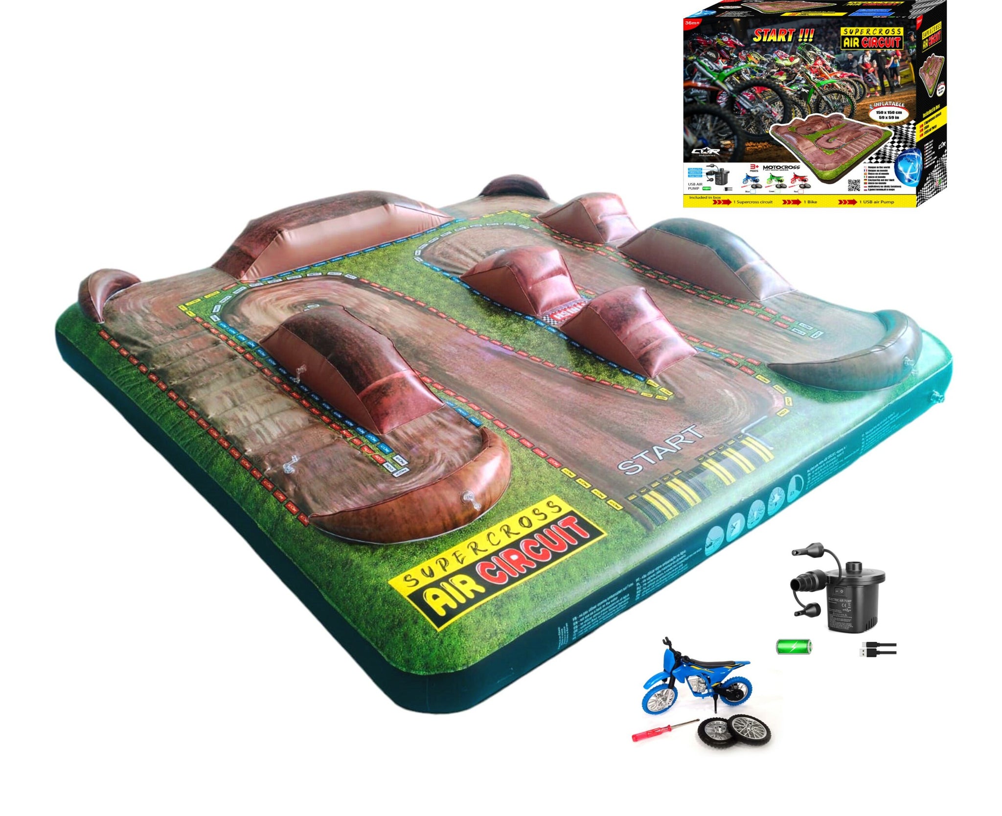 Circuit supercross gonflable COR pour enfant