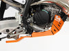 Sabot PEHD 8mm avec protection de biellette AXP KTM 125SX-125XC 2023-26 Orange