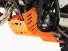 Sabot PEHD 8mm avec protection de biellette AXP KTM 125SX-125XC 2023-26 Orange