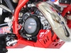 Sabot PEHD 8mm avec protection de biellette AXP Beta 250/300 RR/RACE 2024-25 Rouge