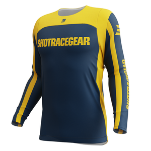 Maillot SHOT Contact Mythic bleu/jaune 2025