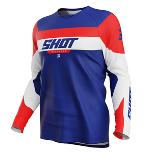 Maillot Enfant SHOT Draw League bleu/rouge 2025