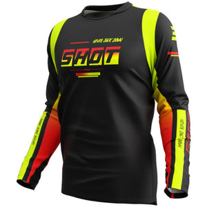 Maillot SHOT Devo Block jaune fluo 2026