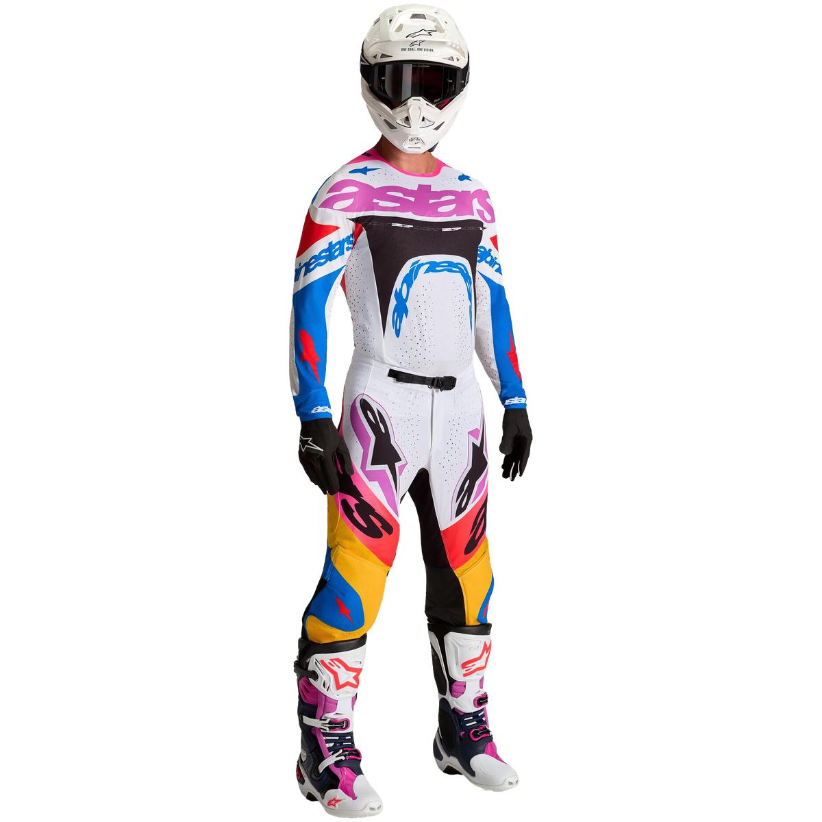 Tenue ALPINESTARS Supertech Dyna blanc/bleu