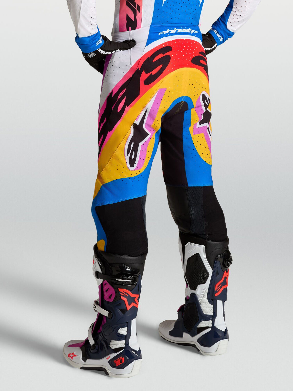 Tenue ALPINESTARS Supertech Dyna blanc/bleu