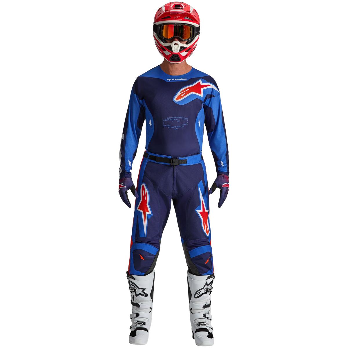 Tenue ALPINESTARS Racer Hunt bleu/rouge