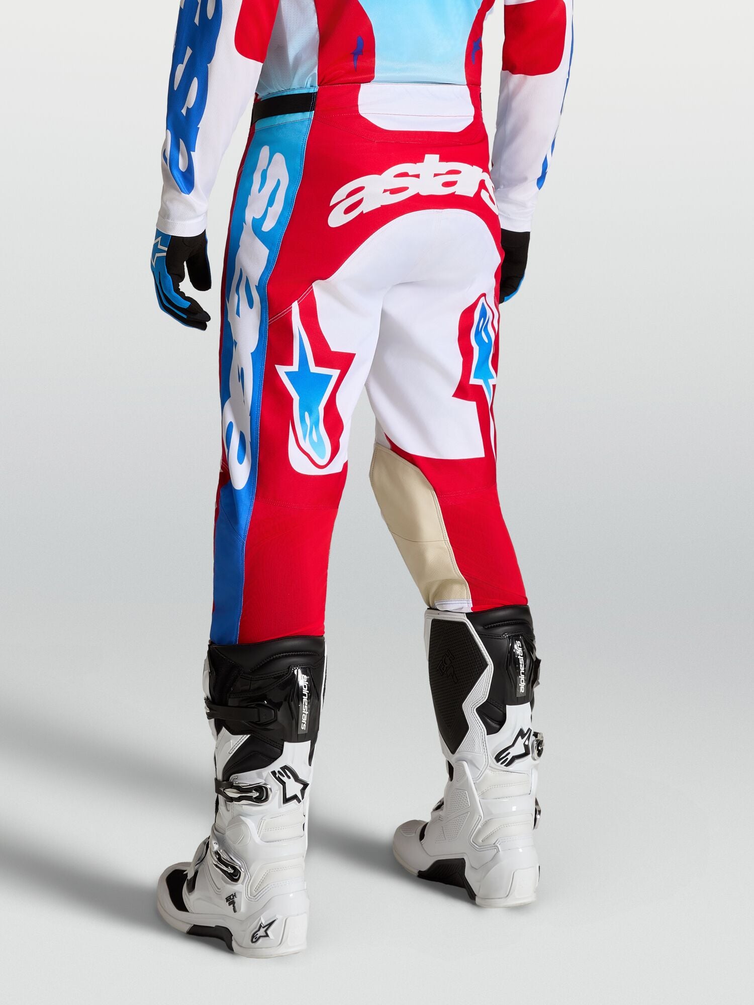 Tenue ALPINESTARS Racer Hunt blanc/rouge