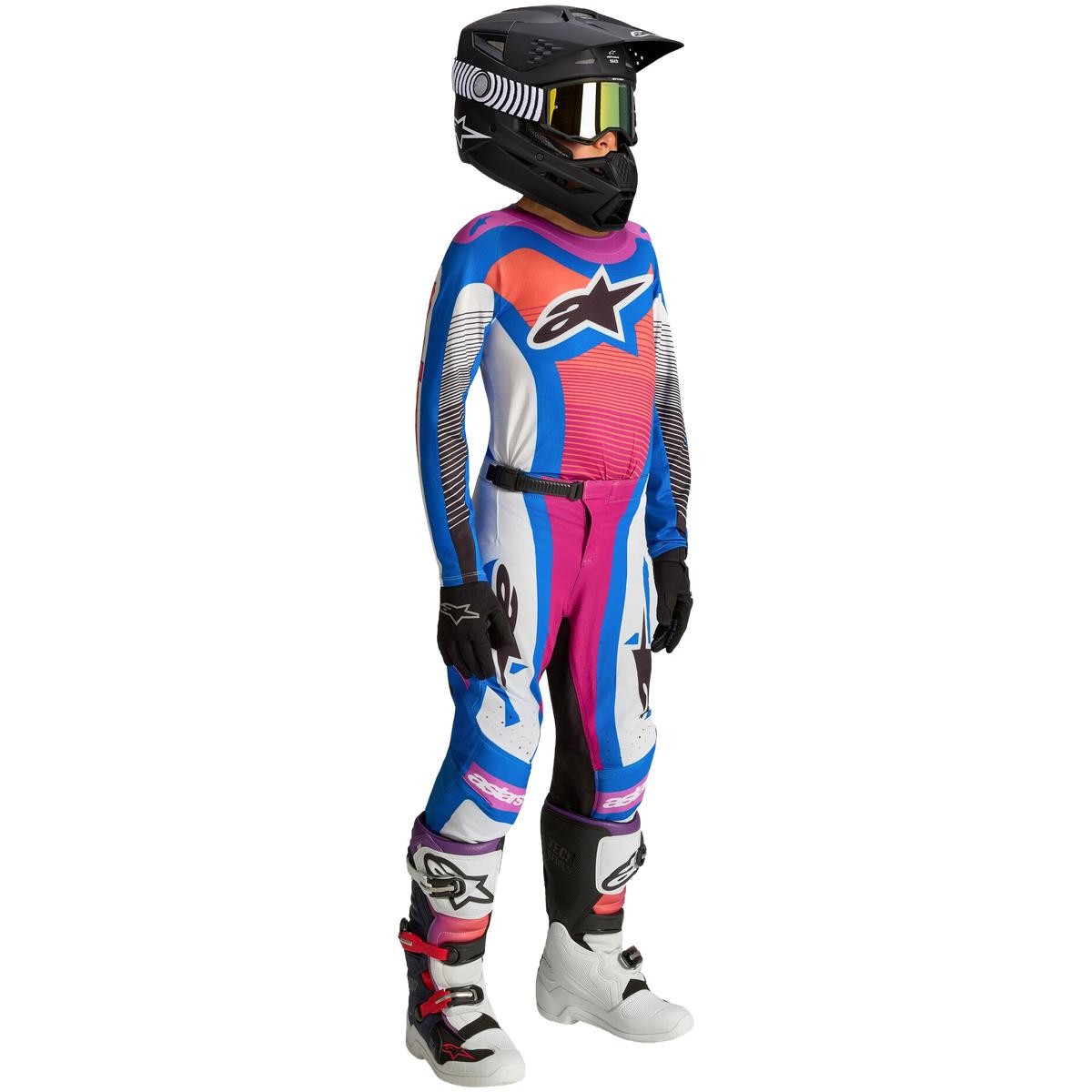 Tenue ALPINESTARS Enfant Supertech Maven blanc/corail