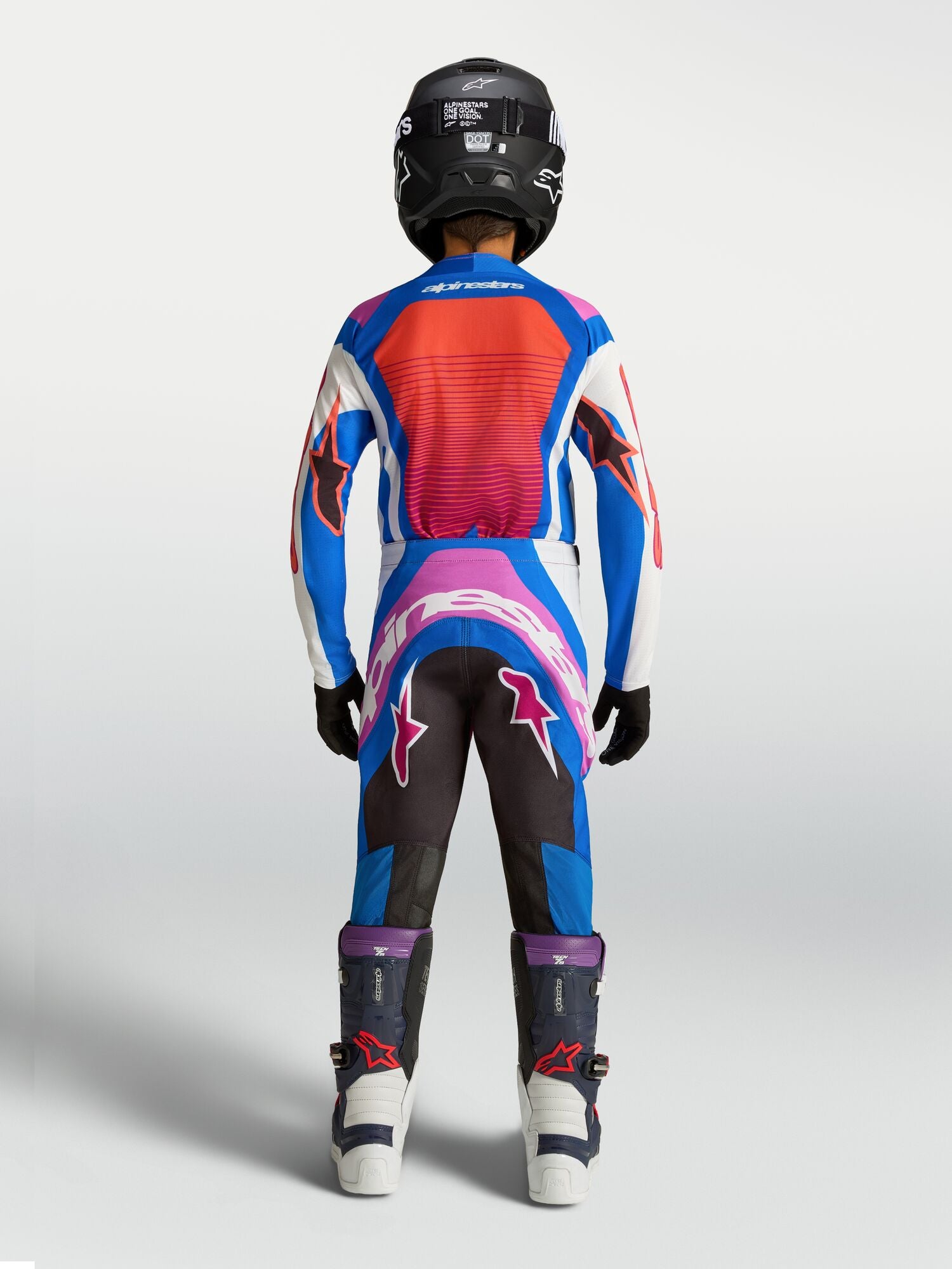 Tenue ALPINESTARS Enfant Supertech Maven blanc/corail