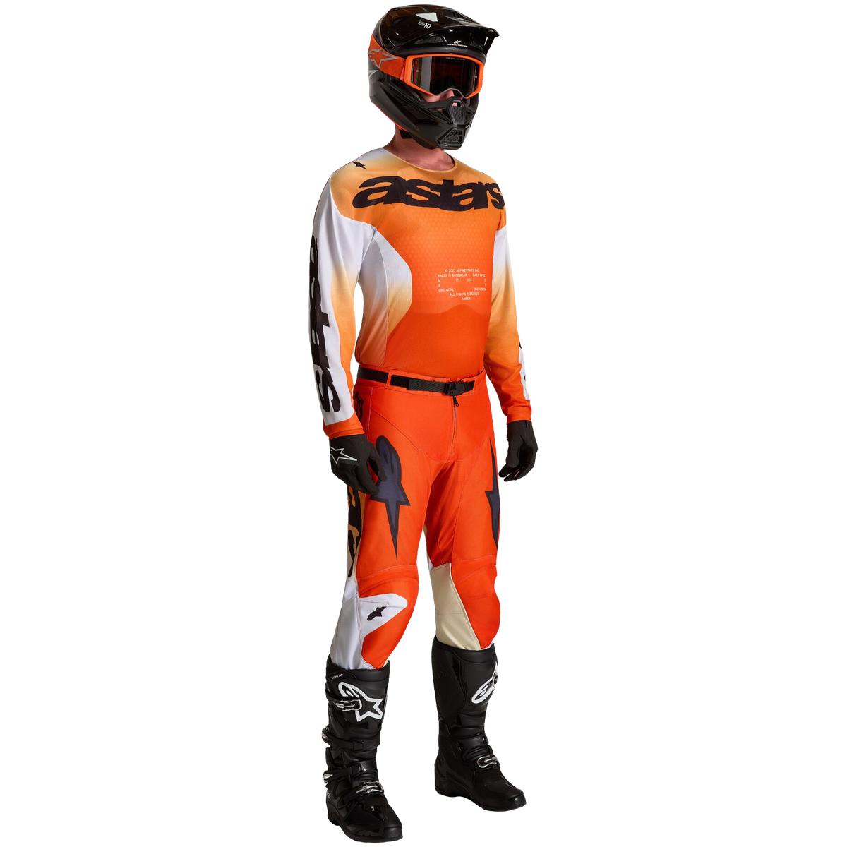 Tenue ALPINESTARS Racer Amber orange/blanc