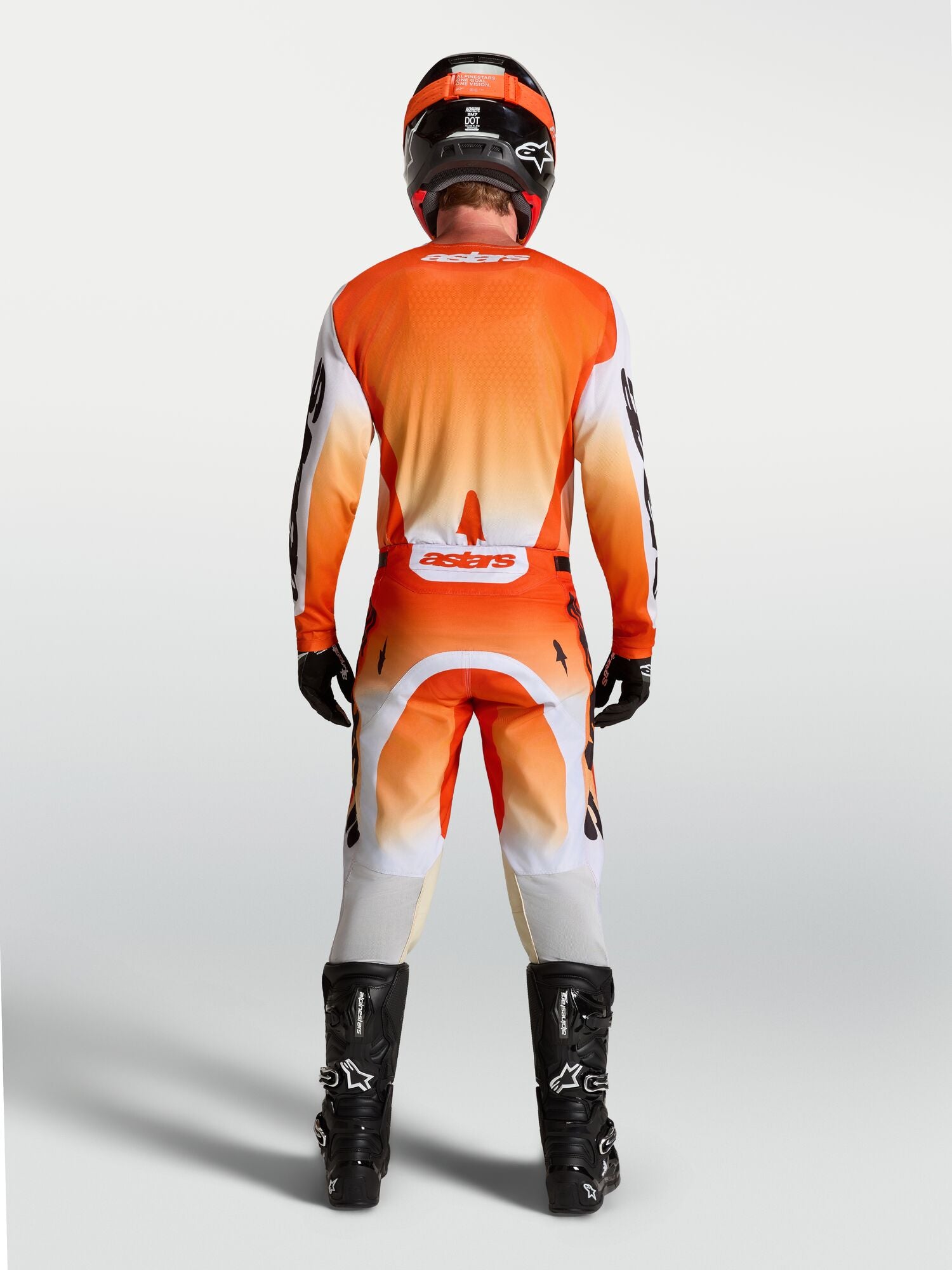 Tenue ALPINESTARS Racer Amber orange/blanc