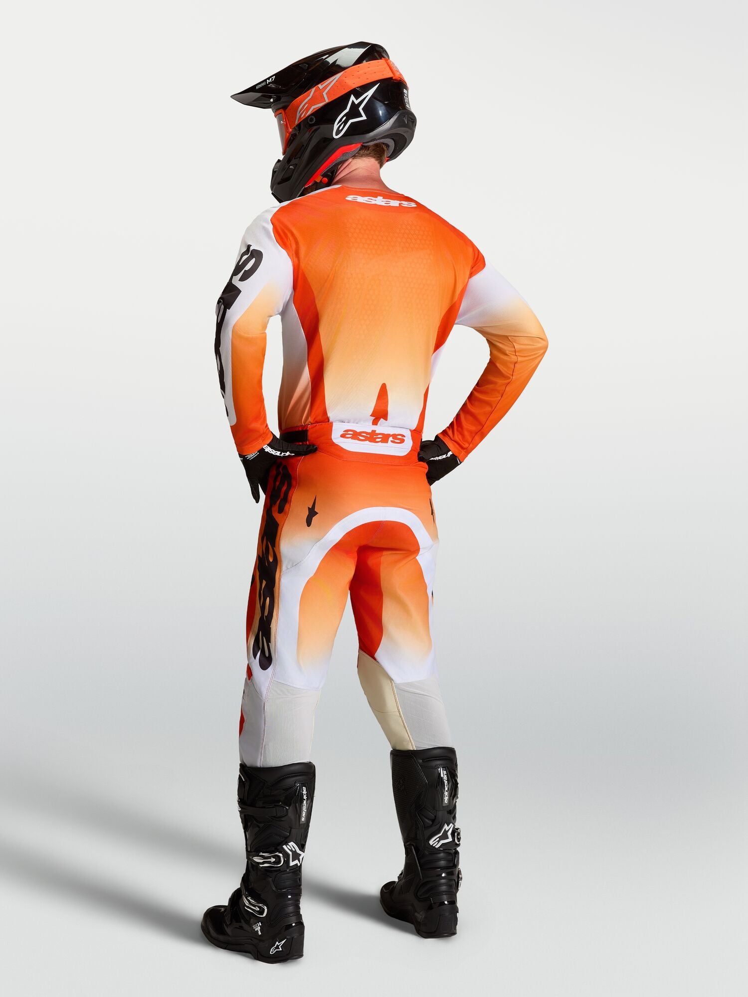 Tenue ALPINESTARS Racer Amber orange/blanc