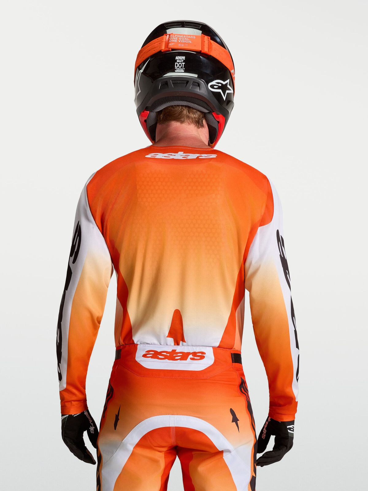 Tenue ALPINESTARS Racer Amber orange/blanc