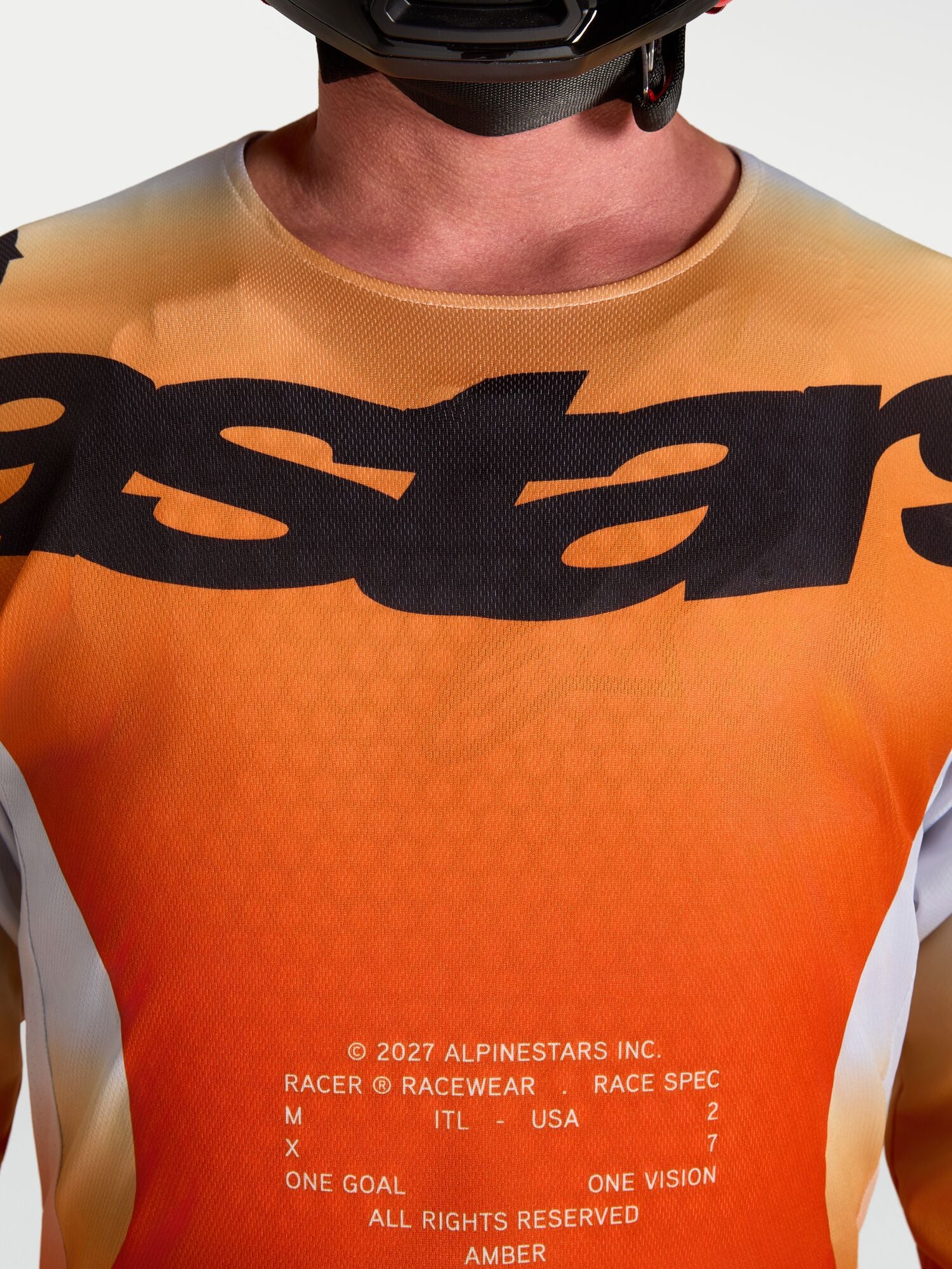 Tenue ALPINESTARS Racer Amber orange/blanc