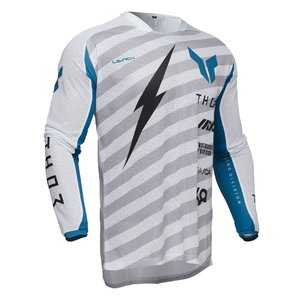 Maillot THOR Launchmode Vented Raid blanc/gris 2025