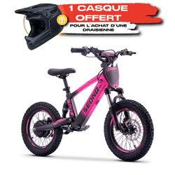 Draisienne SEDNA SX16 rose + Casque KENNY