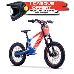 Draisienne SEDNA SX18 bleu/blanc/rouge + Casque KENNY