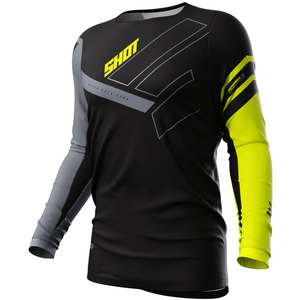 Maillot SHOT Contact Rush noir/jaune 2024