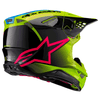 Casque ALPINESTARS Supertech M10 Unite jaune/diva pink
