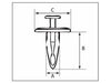 Rivets plastique M8 BOLT 10 pièces