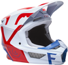Casque FOX V1 Skew blanc/rouge/bleu 2022
