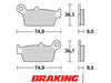 Plaquettes de frein arrière BRAKING 701CM46 métal fritté